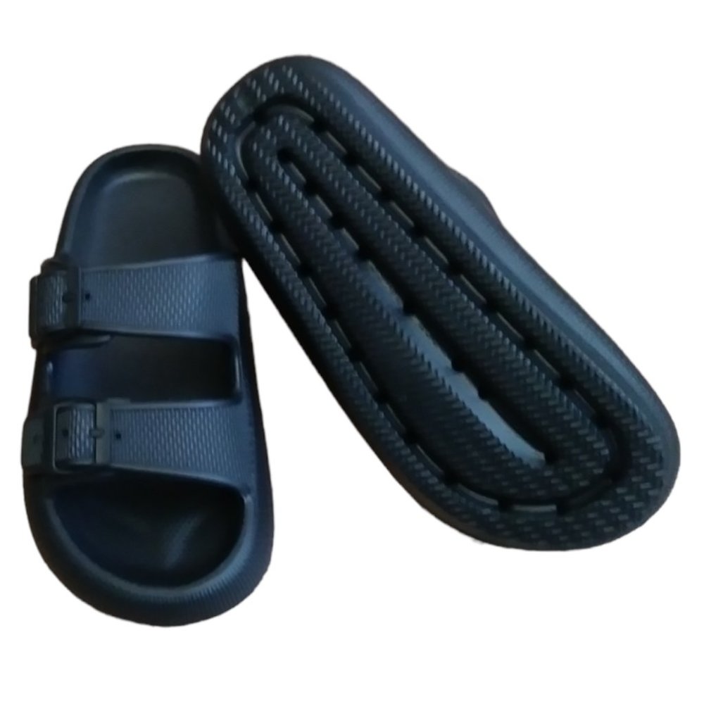 Weweya Sandals for Women and Men - Pillow Slippers Black Color. 8-9 Wome…